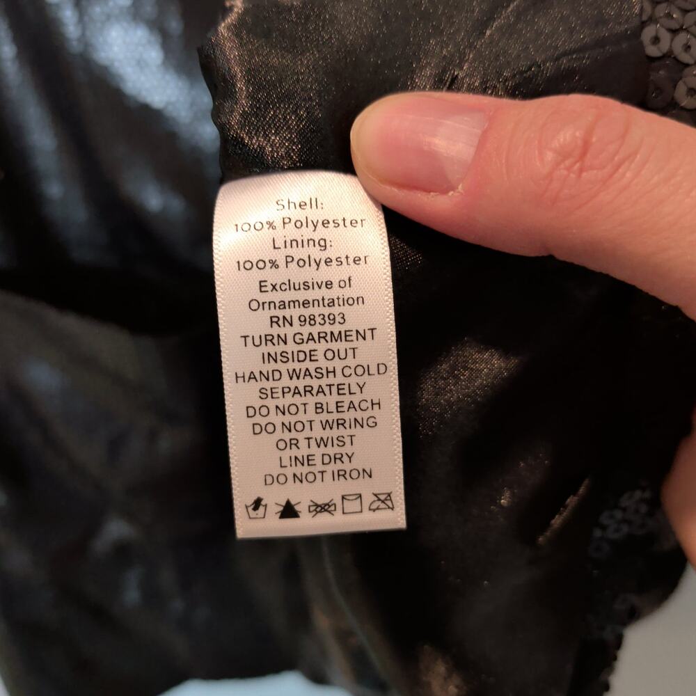 Rachel Zoe Plus Sz 2X Black All Over Sequin Blazer Jacket Glam Wedding Event - Picture 6 of 6